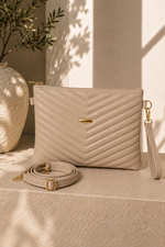 Sac Portefeuille Zippé À Motif Brocart En Mink