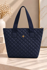 Sac À Main Femme Matelassé Avec Fermeture Éclair Bleu Marine