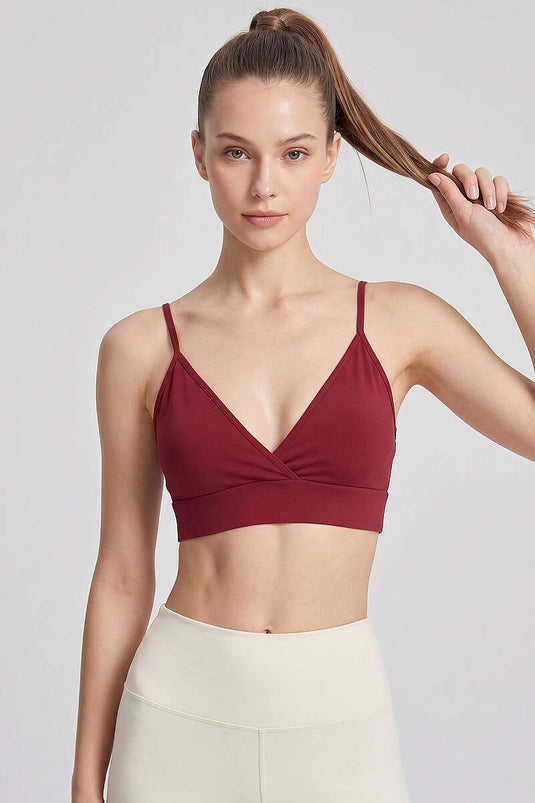 Bustier bordeaux à dos noué avec cordon