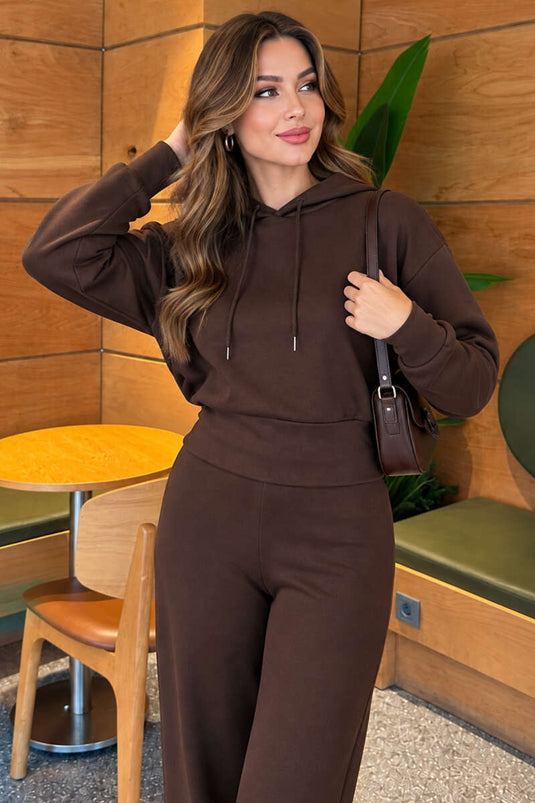 Ensemble Basic À Capuche Enfant Khaki