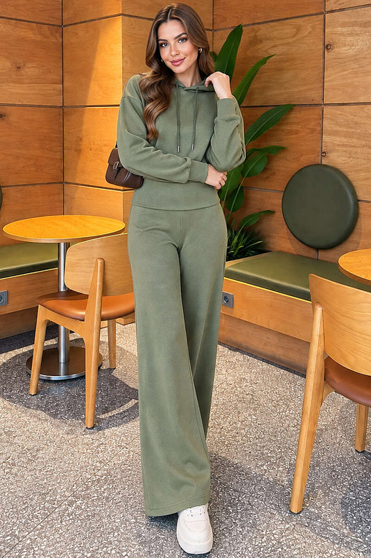 Ensemble Basic À Capuche Enfant Khaki