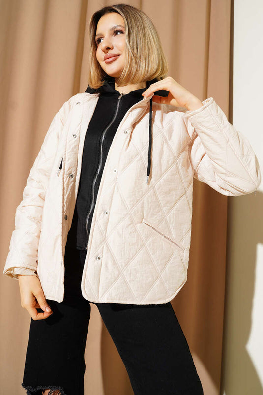 Hooded Zip-Up Jacket Stone