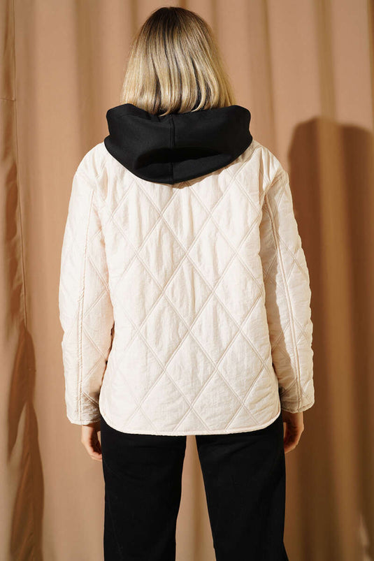 Hooded Zip-Up Jacket Stone