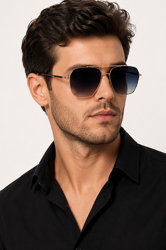 Brown Square Men's Sunglasses