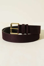 Ceinture en métal à boucle Kare couleur café brûlé