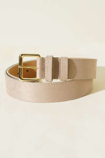 Ceinture en métal à boucle Kare beige