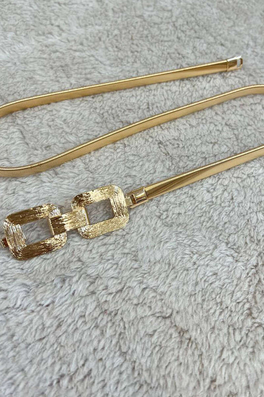 Kare Toka İtalyan Yassı Kemer Gold