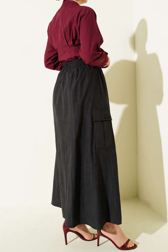 Kargo Zak Detail Tensel Rok Antraciet