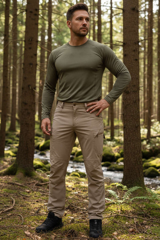 Cargo Pocket Hunter Men's Trousers Beige