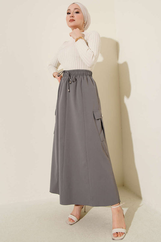Kargo Cepli Bel Lastikli Tensel Etek Gri