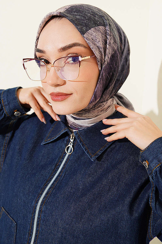 وشاح آيدا من بامبو كراش بنقوش مختلطة فانيليا