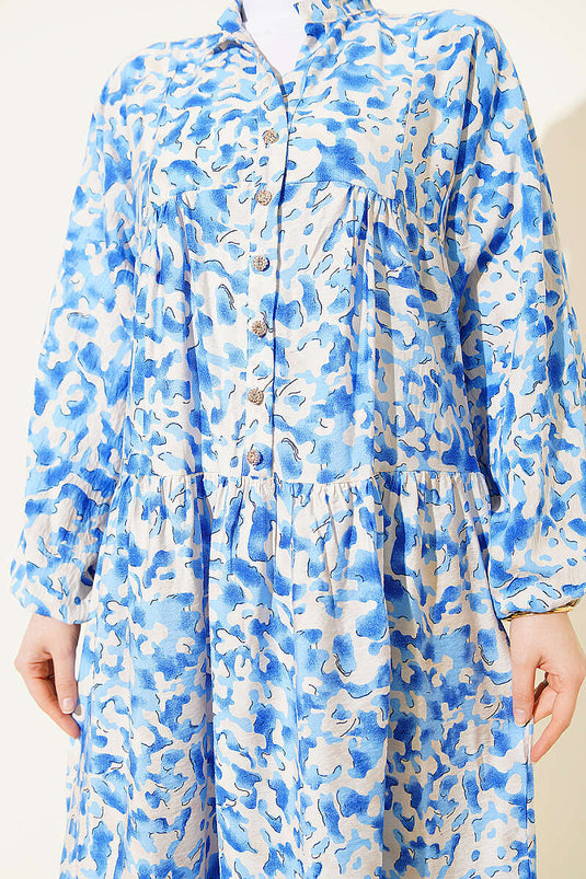 Robe à motifs variés avec boutons en pierre, assortiment 10