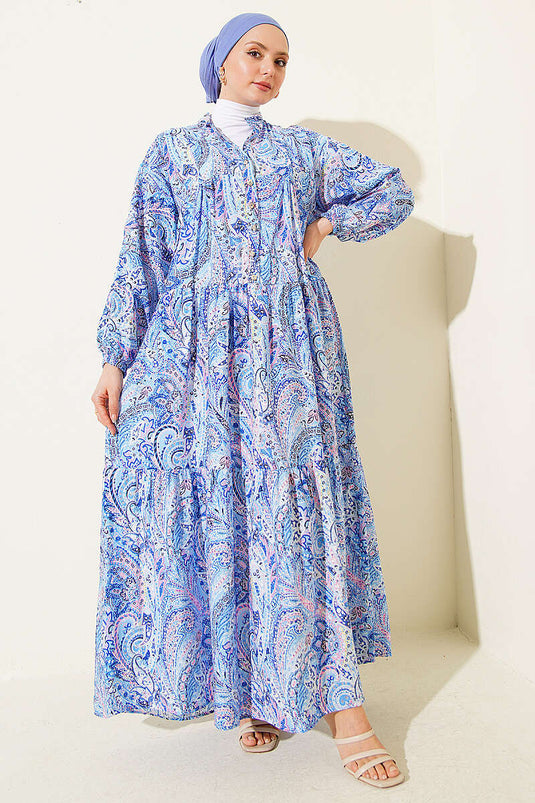 Robe à motifs variés avec boutons en pierre Assorti 14