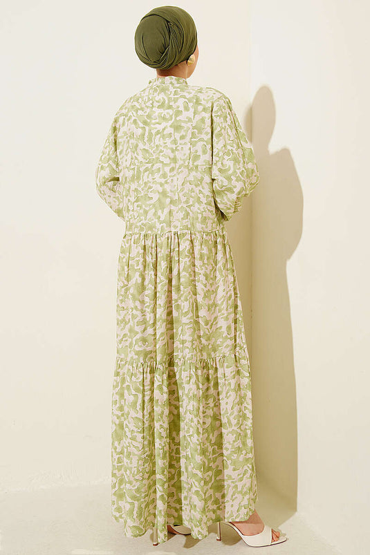 Robe à motifs variés avec boutons en pierre, assortiment 9
