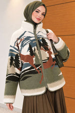 Manteau En Fourrure Synthétique À Motifs Mixte