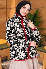 Manteau En Fausse Fourrure À Motifs Mélangés Noir
