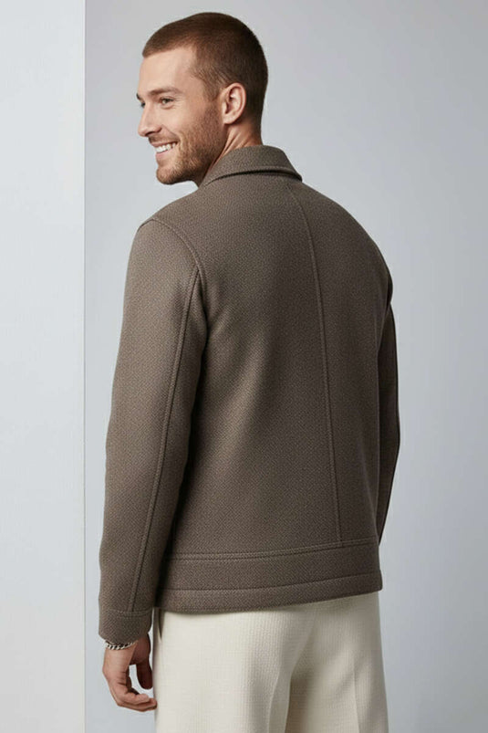 Veste en cachemire pour homme, marron