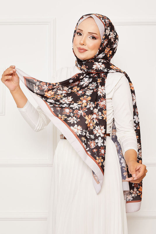 شال حجاب بنقشة الأقحوان، بيج