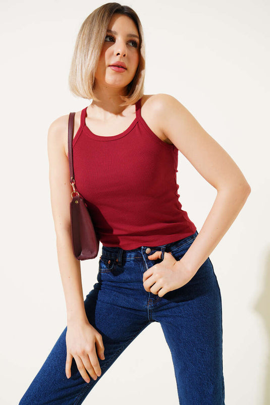 Kaşkorse Askılı Body Nar Çiçeği