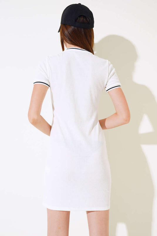 Robe débardeur noire à passepoil