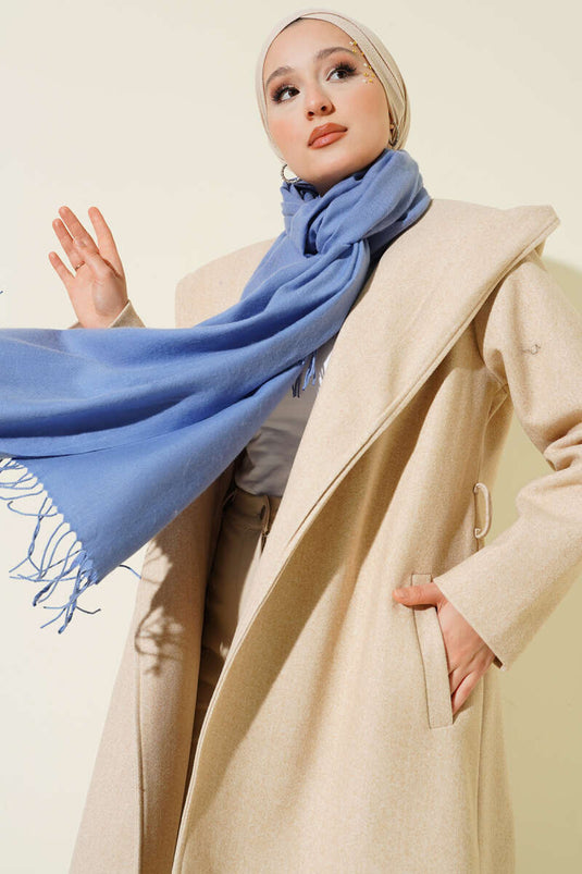 Cashmere Shoulder Shawl, Baby Blue