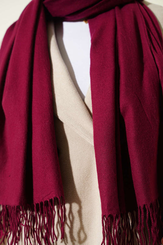 Kaşmir Omuz Şalı Bordo