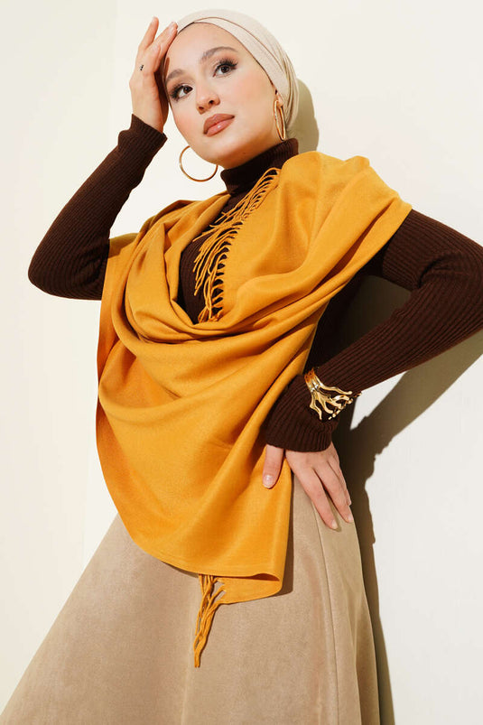 Kaşmir Omuz Şalı Camel