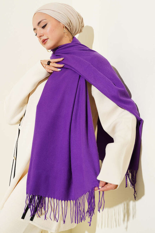 Kaşmir Omuz Şalı Mor