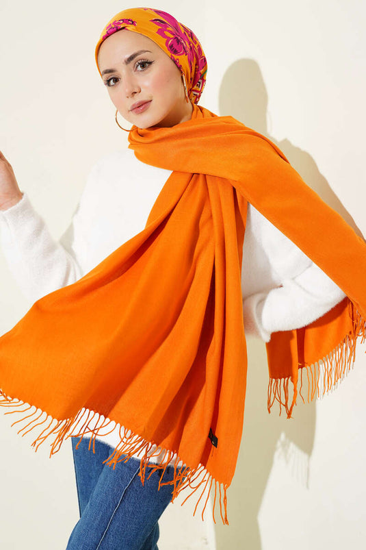 Kaşmir Omuz Şalı Oranj