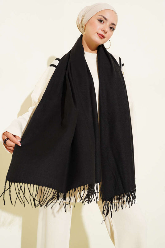 Kaşmir Omuz Şalı Siyah
