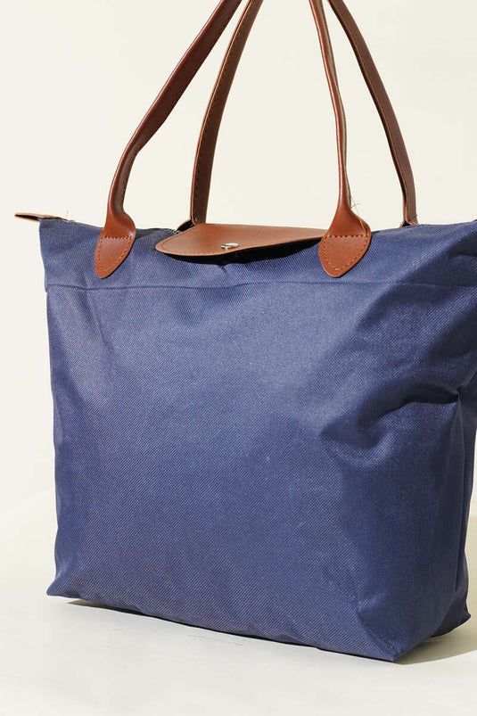 Sac pliable à fermeture pression bleu marine