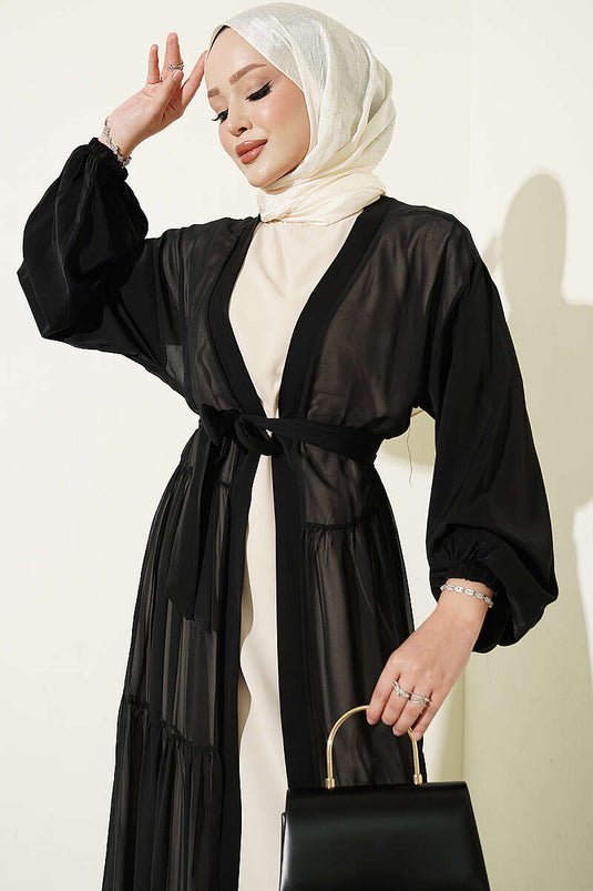 Completo Di Abaya A Due Pezzi Con Decorazioni