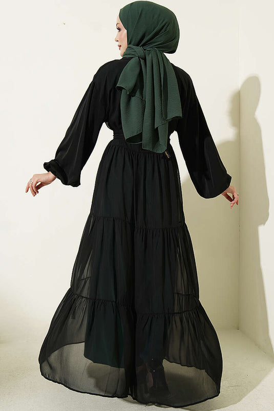 Ensemble De Robe Émeraude À Plusieurs Couches