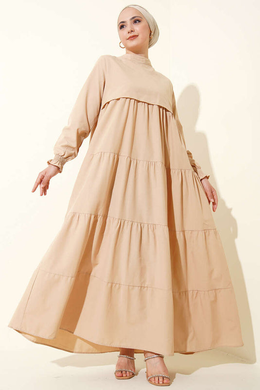 Layered Beige Dress