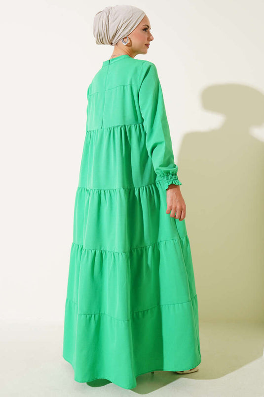 Layered Model Dress Green