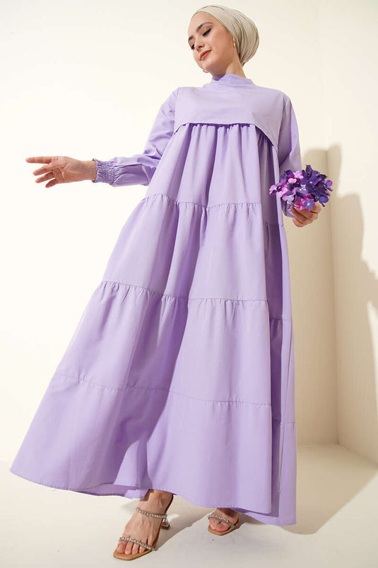 Robe lilas modèle superposé