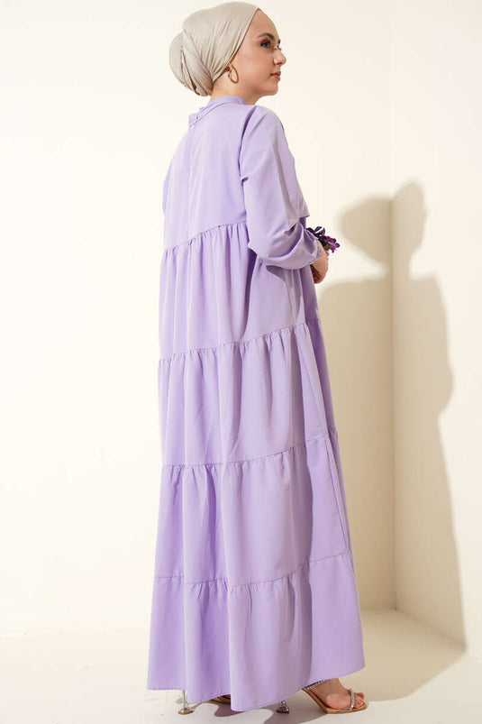 Robe lilas modèle superposé