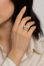 Bague Ornée Papillon Taille 7 Assorti
