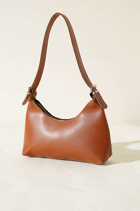 Kemer Askılı Baget Çanta Taba