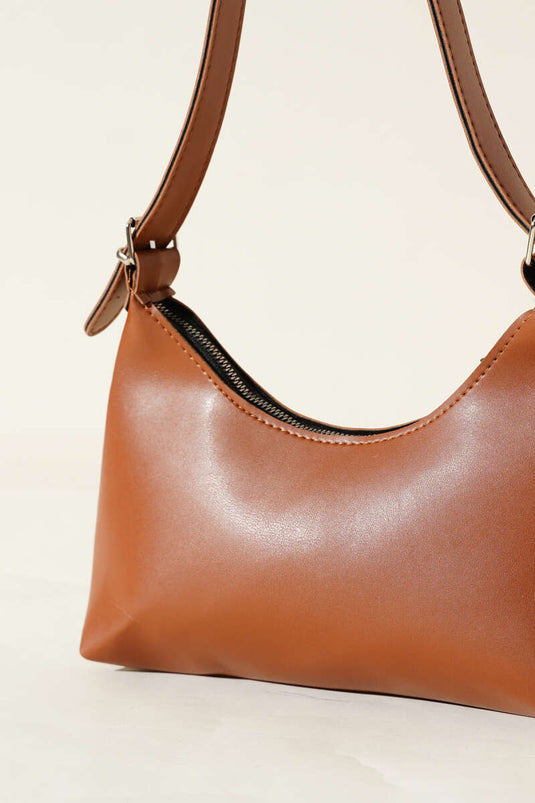 Kemer Askılı Baget Çanta Taba