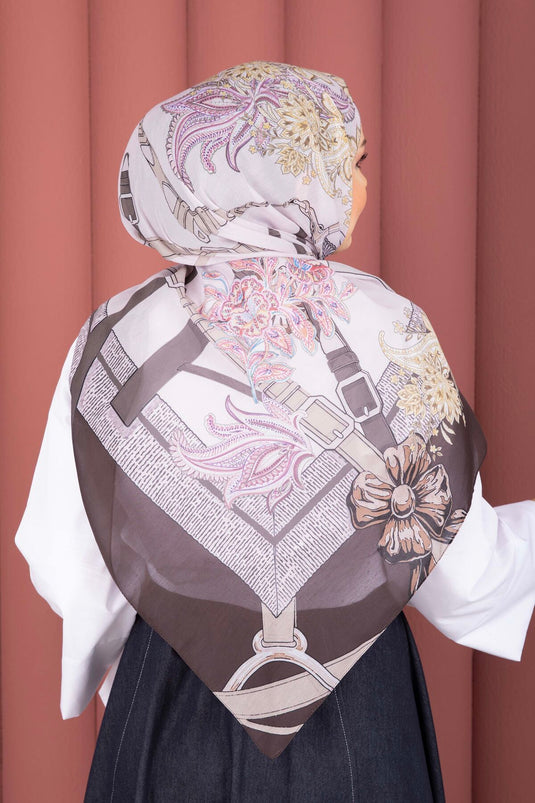 Kemer Desen Premium Şal Serisi Kahve