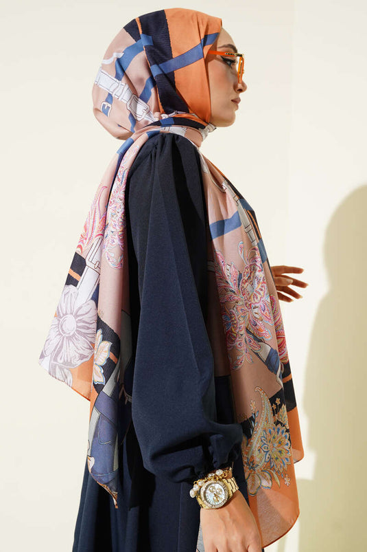 Belt Patterned Soft Shawl Latte