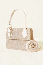 Sac En Osier Beige Avec Ceinture