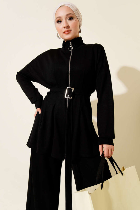 Riemgesp Dart Tweedelig Pak Zwart