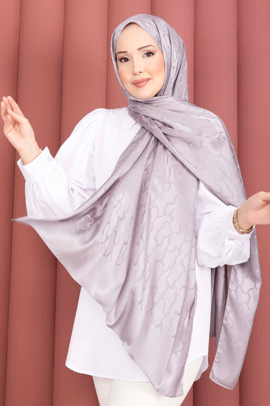 Série d'écharpes jacquard à motifs gris