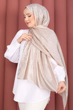 Série De Foulards Jacquard À Motifs Crème