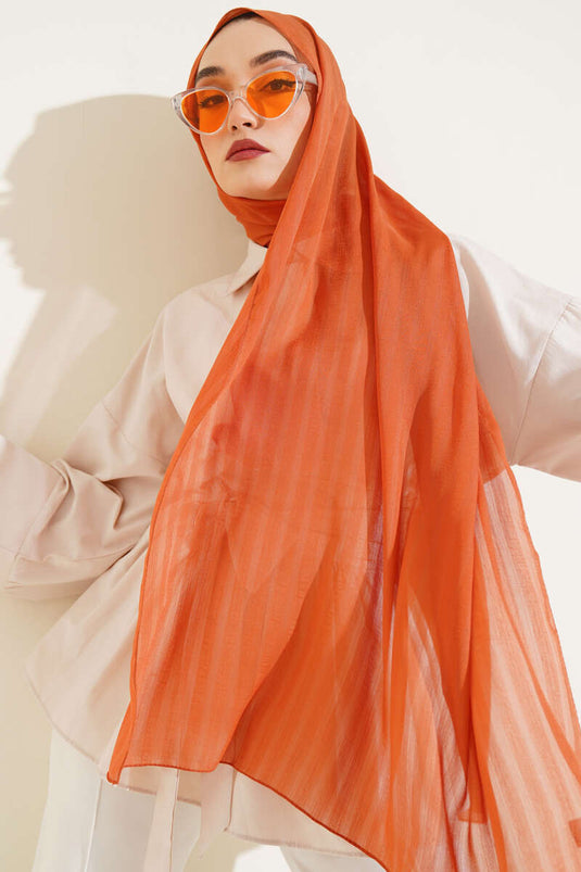 Self-Striped Jacquard Shawl Tile