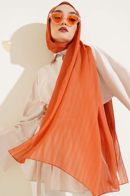 Self-Striped Jacquard Shawl Tile