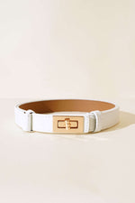 Ceinture Blanche À Boucle Ajustable
