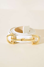 Ceinture À Boucle Blanche